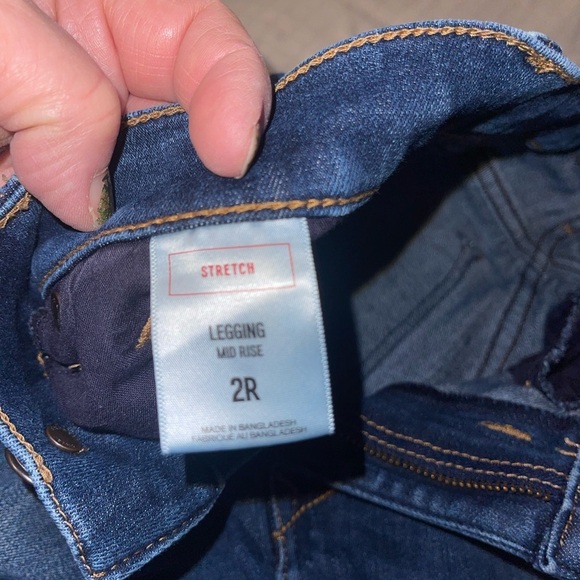 EUC Express Women’s Mid-Rise Blue Denim Jeggings - Picture 9 of 12